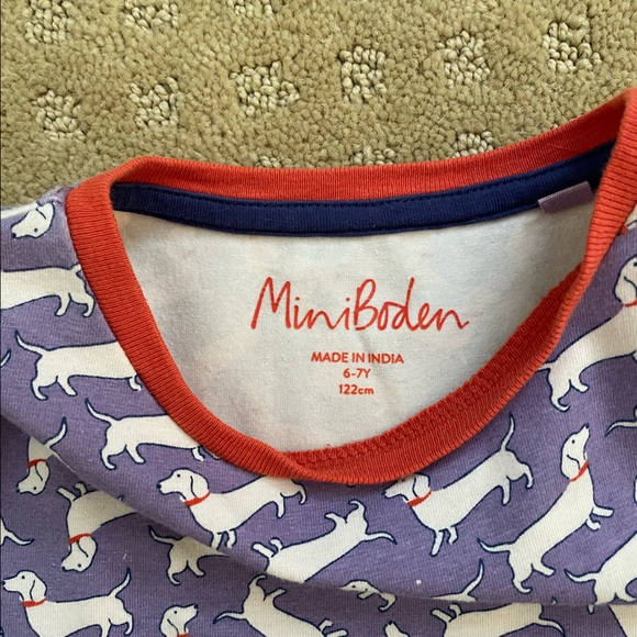 MiniBoden Doggie Print Kid Dress - Picture 2 of 2